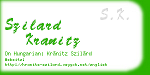 szilard kranitz business card